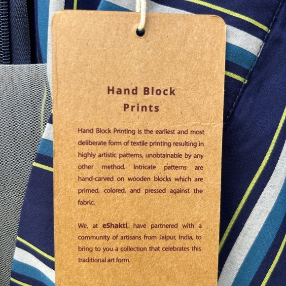 NWT Eshakti Wayward Fancies Striped Maxi Dress No Size Tags See Measurements - Picture 4 of 7